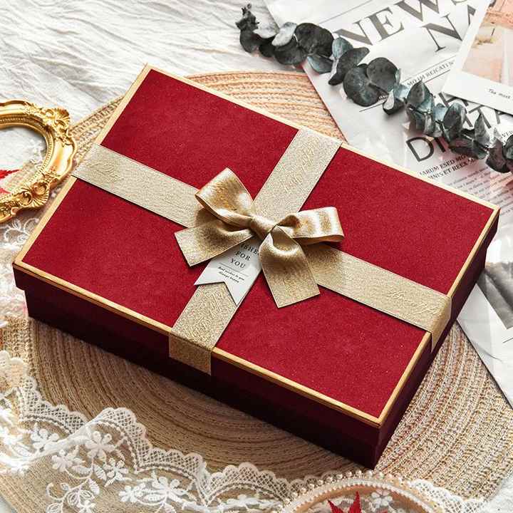 Lipstick Gift Box Cosmetic Nice Packing High End Grey Board Red Color Set Package