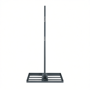 Râteau de nivellement de pelouse robuste, manche long de 79,5 pouces, tête en acier, 14 dents, pour jardin, terrain de golf, compost, outil de nivellement du sable - Product Image 1