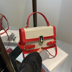 厂家批发女士休闲小方形手袋珍珠装饰拉链开合糖果图案春季款式 - Product Image 6