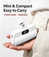 5000mAh Mini Powerbank 20W PD Schnellladung Eingebauter Typ-C-Anschluss LCD-Display Tragbare Kleine Powerbank