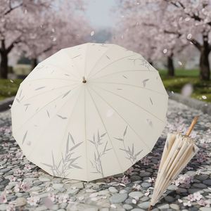 Straight Pole <b>Umbrella</b> with 16 Ribs for Enhanced Wind Resistance and Reinforced Shading Function - Product Image 1