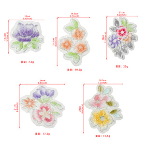 Patch brodé de fleurs perlées colorées en gros pour artisanat DIY, décoration de vêtements et d'accessoires - Product Image 6