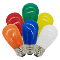 Ampoule à filament LED S14 transparent, couleur opaque, couleur transparente et coquille d'ampoule de fraise texturée pour la décoration de vacances en plein air
