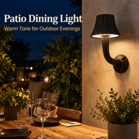 Applique murale extérieure étanche IP67 blanc chaud, lampe décorative de jardin 3000K à éclairage doux pour cour, allée, balcon