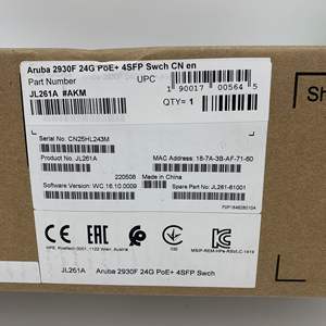 <span class=keywords><strong>JL261A</strong></span> HPE <span class=keywords><strong>Aruba</strong></span> Networking <span class=keywords><strong>2930F</strong></span> 24G PoE + 4SFP Switch 100% Original Nouveau 24 Ports - Product Image 6