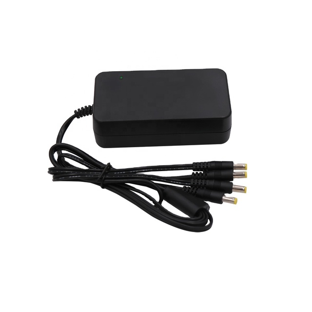 Low Price AC DC 12V 5A CCTV Power Adaptor Power Adapter With 4 Connector for DVR NVR Digital Cameras