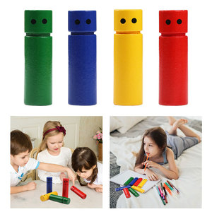 Poupée en bois colorée de 70mm, figurine à tête plate pour enfants, jouet éducatif en psychologie, unisexe, âge 2 à 4 ans - Product Image 4