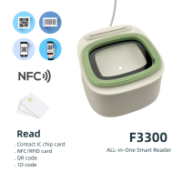 Escáner de código QR F3300 1D 2D Lector de tarjetas NFC e IC multifuncional Material ABS Frecuencia de 13,56 MHz
