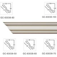 Moulures de corniche en mousse PU de qualité supérieure, moulage décoratif de faux plafond pour la décoration de la maison