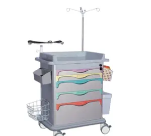 Professional Manufacturer 4 Silent Medical Castors Abs Top Board High Quality Medical Trolley For Dental Clinic