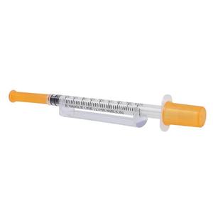 1ml Medical Disposable <strong>Insulin</strong> Injection Sterile Safety Syringe with Orange Top - Product Image 1