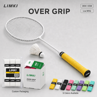 Limki SP111 Bande adhésive antidérapante pour raquette de badminton, tennis et padel, absorbant la transpiration, type sec, en PU