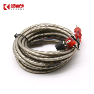 Cable de audio Kuole RCA gris de 5m, cable de audio para coche de cobre puro, macho a macho, envasado en espiral - Product Image 2