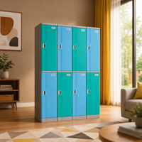 Casier de rangement moderne en plastique ABS et métal pour vêtements de personnel de bureau et scolaire
