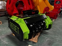 Broyeur forestier robuste RIBETTER pour excavatrice, débroussailleuse hydraulique certifiée CE, déchiqueteuse de bois 3-15 tonnes avec moteur à boîte de vitesses