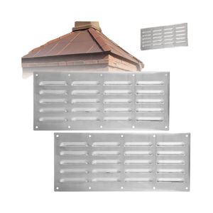 Aksesori dapur luar ruangan, 2 buah 15X6.5 inci Aksesori baja tahan karat penutup ventilasi panggangan untuk batu api lubang kemasan karton - Product Image 6