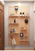 Organisateur mural moderne en bois sculpté pour salle de bain, salon, armoire, entrée, chambre d'enfant, garage