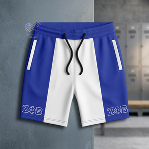 กางเกงขาสั้นผ้าแคนวาส Zeta Phi Beta Sorority แบบ unisex ผ้าฝ้าย 100% ทอเรียบ สวมใส่สบาย บริการ OEM ระบายอากาศได้ดี มีเชือกผูก - Product Image 3