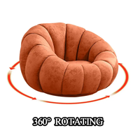 Canapé-lit rond moderne et confortable en forme de citrouille pour chambre à coucher, canapé à deux places, vente en gros