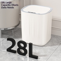 Poubelle intelligente à capteur, en plastique, alimentée par piles, avec fonction de tri électrique pour salon et salle de bain