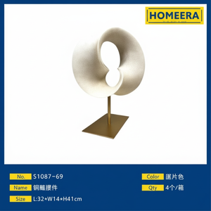 Fornitura all'ingrosso di elegante Art Deco scultura in resina di lusso Vintage in ferro ottone decorazione per la casa 41x14x32cm per soggiorno ufficio - Product Image 1