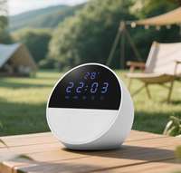 Funda de Tela y Plástico para Altavoz, Reloj Despertador Digital, Altavoz Estéreo Portátil de Cabecera con Pantalla, para Hogar, Oficina, Regalo