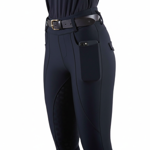 Pantalons d'équitation pour femmes de qualité supérieure, culotte en silicone pleine longueur, taille haute, pantalon d'équitation équestre - Product Image 1