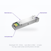 Émetteur-récepteur CWDM SFP 20km 100km 160km 1270nm 1610nm, module optique 1.25G pour nœud passif WDM, LC Duplex Monomode DDM Télécom