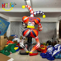 Costume gonflable de dessin animé en promotion, marionnette de clown gonflable avec longues jambes