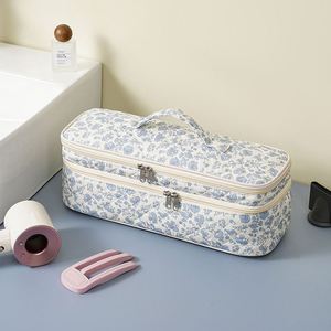 Bolsa de Almacenamiento Portátil para Herramientas de Peinado con Estampado de Leopardo, Organizador de Doble Capa con Cierre - Product Image 4