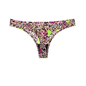 Sexy Women Lingeries Silk Leopard Print Underwear Panties Thong G-string  Brief