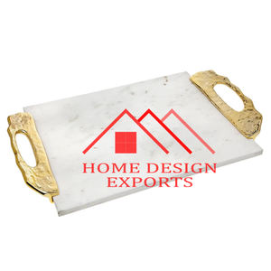 Plateau de service de forme ronde en métal d'aluminium coulé au design de luxe attrayant fabriqué à la main pour la maison, l'hôtel et le restaurant utilisent une plaque de chargeur - Product Image 5