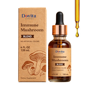 Tintura Inmunológica de Hongos Reishi, Chaga y Turkey Tail, Hecha en EE. UU., OEM, Vegana, Sin OMG, GMP, Etiqueta Privada Personalizada, Certificada - Product Image 1