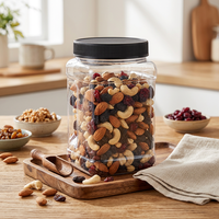 Voedselveilige PET plastic pot met schroefdeksel, 1900ml & 800ml inhoud, geschikt voor snoep, suiker, chocolade, snacks, salade, babyvoeding, pizza, noten, havermout