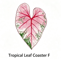 Sous-verre en forme de plante tropicale, luxe léger, isolant thermique, résistant à la chaleur, facile à nettoyer, ornement décoratif en acrylique