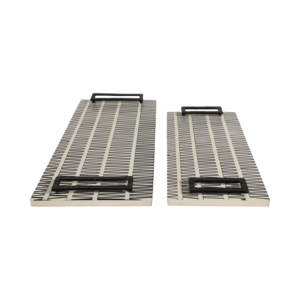 Vassoi Decorativi Moderni con Manici Eleganti per Gioielli o Oggetti Preziosi, Design Rettangolare 12x6 Pollici - Product Image 3