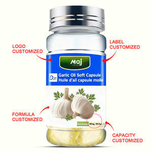 OEM Halal Knoflookolie Zachte <span class=keywords><strong>Capsules</strong></span> 380mg Groothandel Biologisch Gezondheidssupplement Knoflookolie Softgel <span class=keywords><strong>Capsules</strong></span> voor Haar - Product Image 2