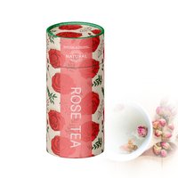 Boîte de sachets de thé aux herbes Phnom Penh à bord doré, personnalisée, en vrac, pour la beauté et le blanchiment de la peau, thé à la rose en bouteille