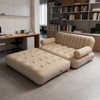 Canapé gonflable pliable en PVC, canapé-lit gonflable portable, chaise gonflable, matelas gonflable avec pompe intégrée, canapé gonflable