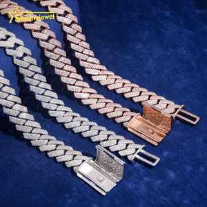 سعر ترويج في الولايات المتحدة الأمريكية مخزون محلي 15 صف و 3 صفوف سلسلة ربط كوبية هيب هوب مثلج للرجال قلادات سلسلة ربط - Product Image 4