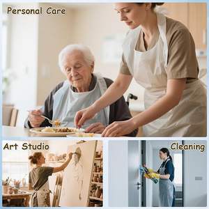 Tablier transparent en PE pour <span class=keywords><strong>barman</strong></span>, barista, serveur de restaurant - Product Image 3