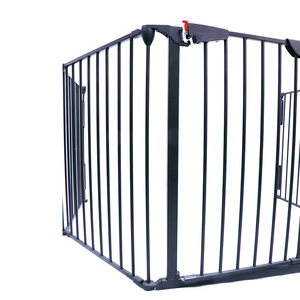 Clôture métallique portable à 5 panneaux, barrière d'intérieur pour chien de compagnie, de sécurité, pour bébés - Product Image 3