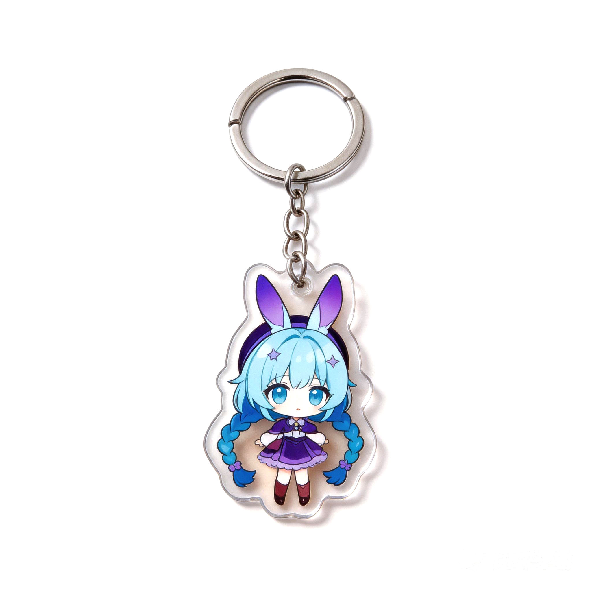 Custom Cute Anime Acrylic Keychain Personalized Photo Key Chain For Bag Accessories Unique Cartoon Portrait Keyring Gift