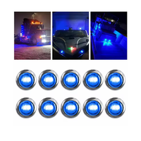 Indicateur LED 12V/24V rond pour feux de position latéraux de remorque jaune blanc rouge clignotant pour camions Nouveaux feux de gabarit