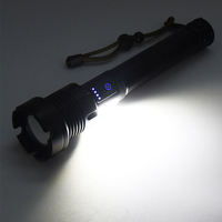 Lampe de poche tactique XHP160 LED Super Bright 7 Modes Zoomable Type-C USB 6000 Lumens COB Side Floodlight Waterproof Torch Light
