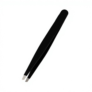Pinzas Curvas de Acero Inoxidable con Punta Inclinada, Herramienta Moderna y Ecológica para el Cuidado de las Cejas - Product Image 1