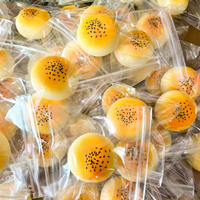 Jouet Squishy Créatif en TPR en Forme de Pâtisserie aux Fruits, à Remontée Lente, avec Jaune d'Œuf Fluide, Imprimé UV, Portable, Anti-Stress, pour Enfants, Vente en Gros