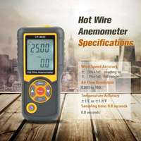 Turun hingga 0.1 m/s pengukur kecepatan angin termistor Digital Anemometer untuk industri panas kawat Anemometer 0.01 m/s OEM