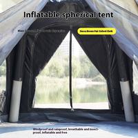 Tente à mât 4,5 m de diamètre en tissu Oxford TC, double couche quatre saisons, ouverture rapide automatique, imperméable, pour le camping