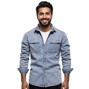 Cheap rate <b>Men</b> <b>Denim</b> <b>Jacket</b> Breathable Custom logo Hot selling Comfortable casual Wear <b>denim</b> <b>jacket</b> for <b>men</b> with best Style - Product Image 1